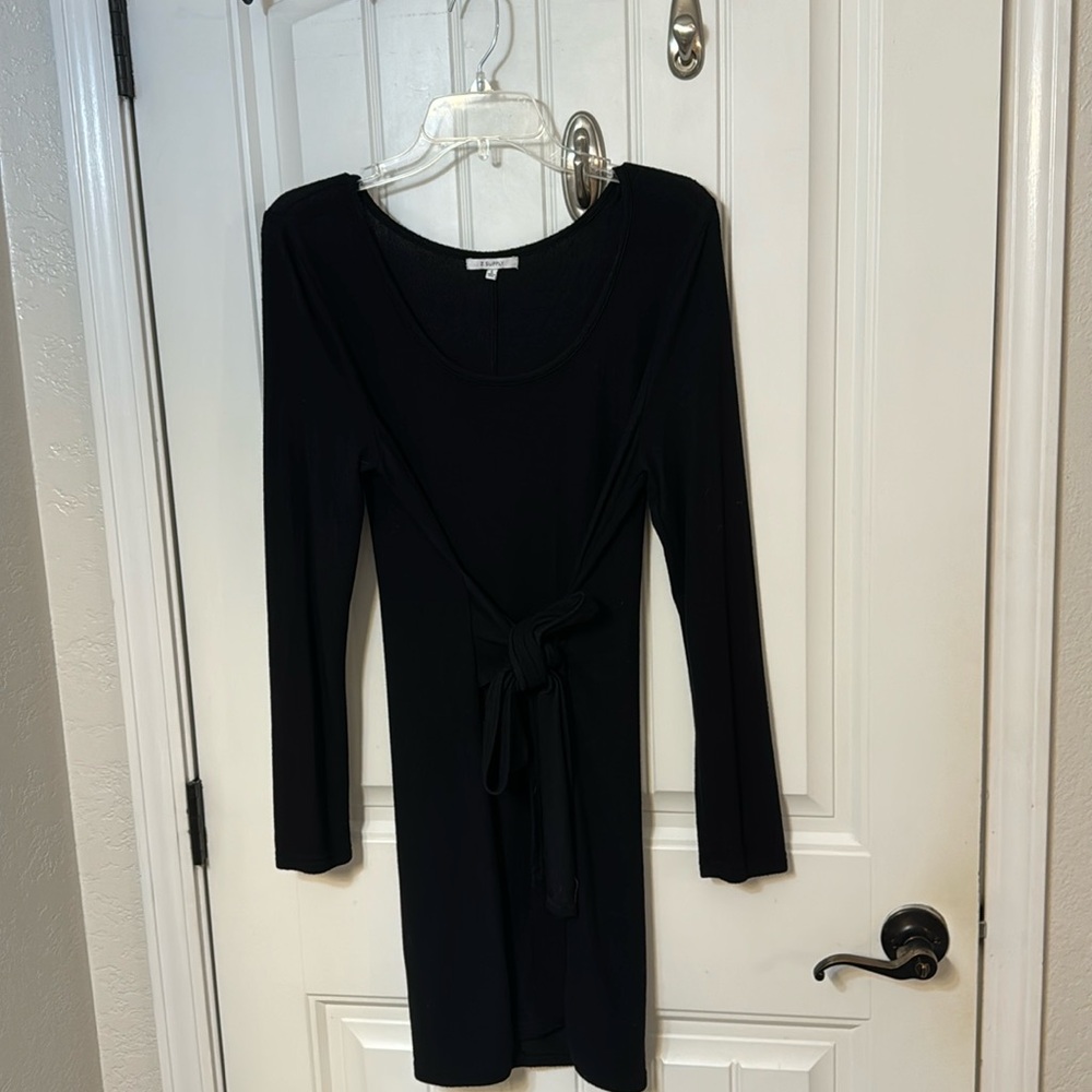 Lightweight black sweater dress. Size L